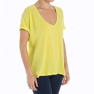 Splendid ST9367 Vintage Whisper Relaxed Short Sleeve Tee Chartreuse‎ NWT XS